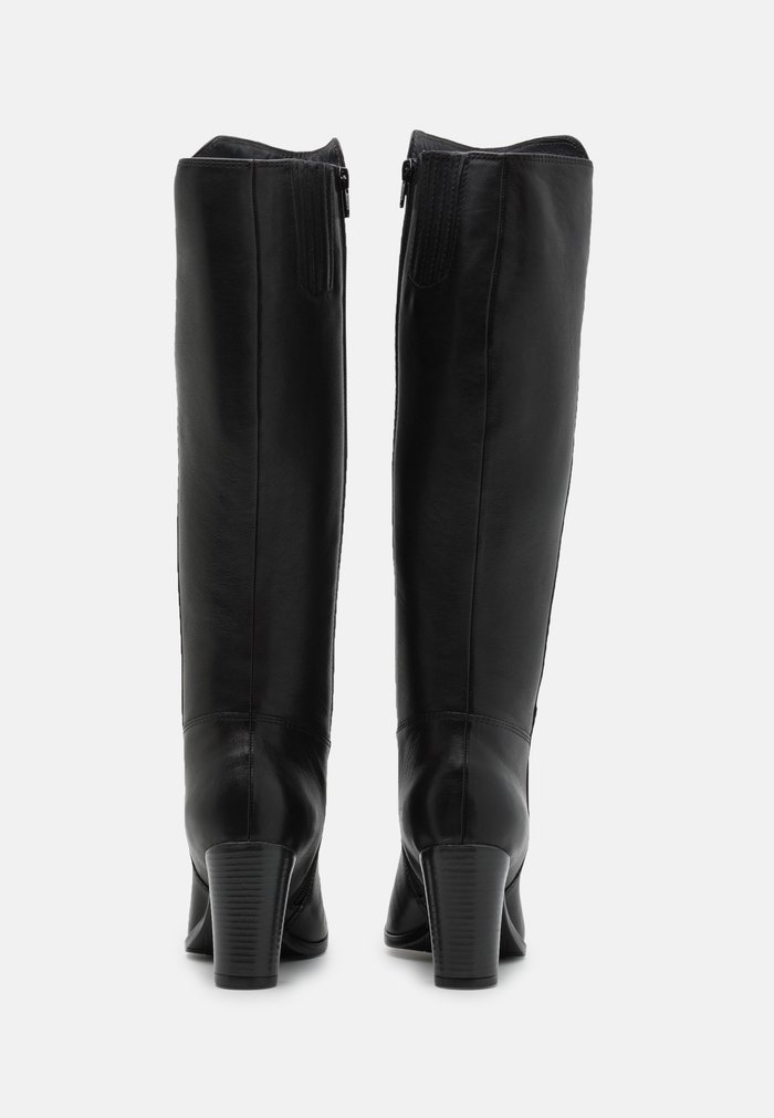 Bottes Anna Field LEATHER Block heel Zip UP Noir Femme | GDB-7709834